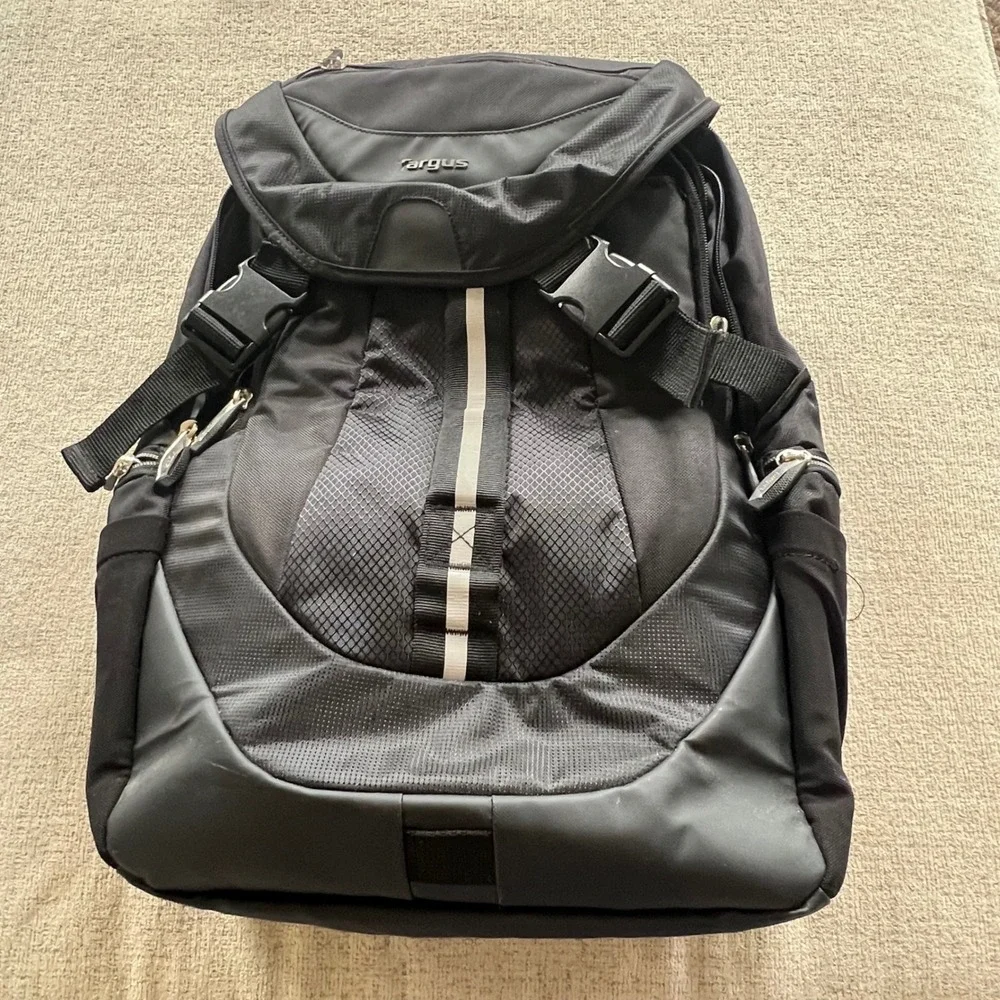 Targus AC0098 Laptop Backpack Black Ballistic Nylon Tech Travel Bag